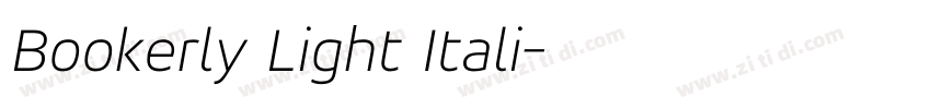 Bookerly Light Itali字体转换
